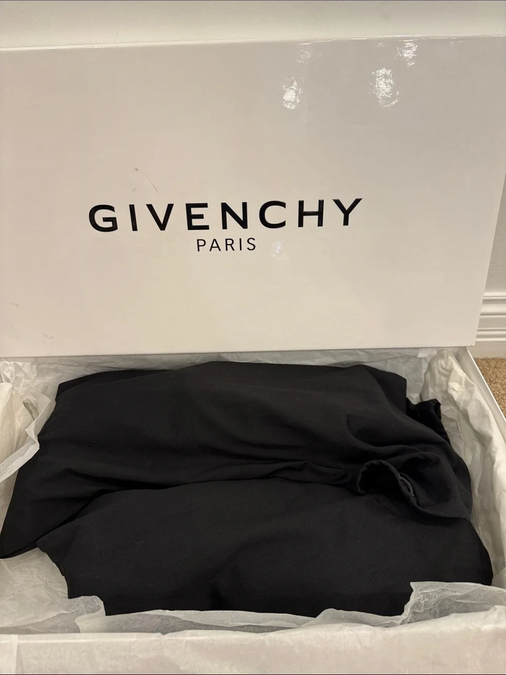 Givenchy Runway Black Lamb Leather Over The Knee Boots White Cap Toe 37